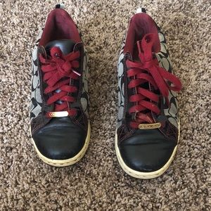 Coach signature canvas tennis shoes